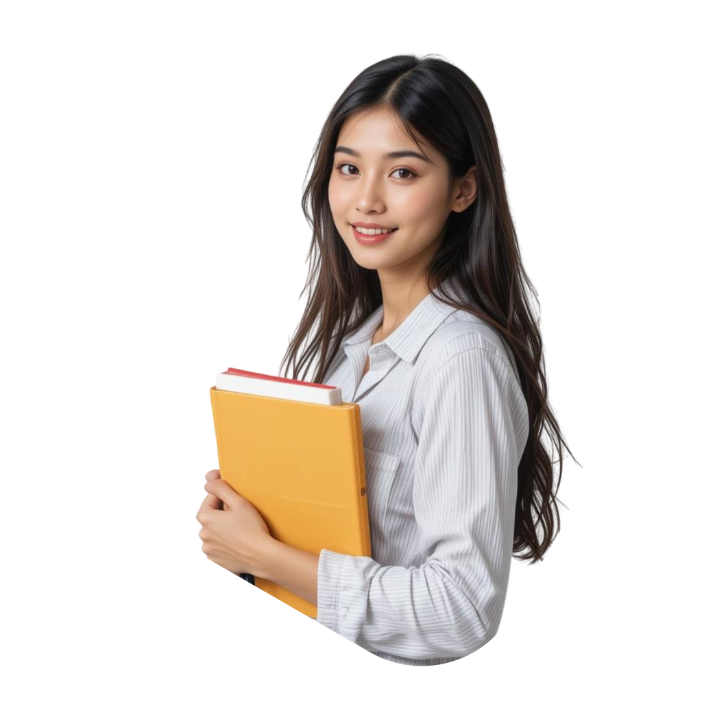 Student with book